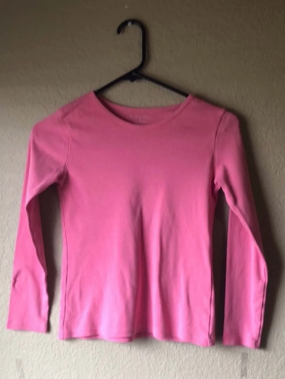 Old Navy Shirt Girls Pink Long Sleeve Crew Neck Tee Shirt Casual Top Girls Large